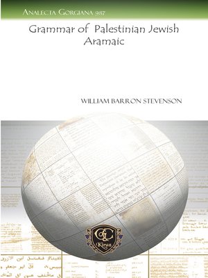 cover image of Grammar of Palestinian Jewish Aramaic